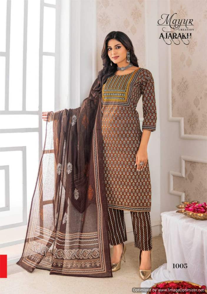 Ajarakh Vol 1 By Mayur Cotton Printed Kurti With Bottom Dupatta Wholesale Clothing Suppliers In India